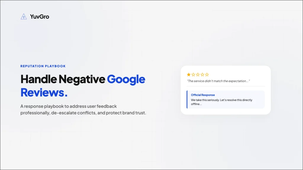 How to handle negative Google reviews