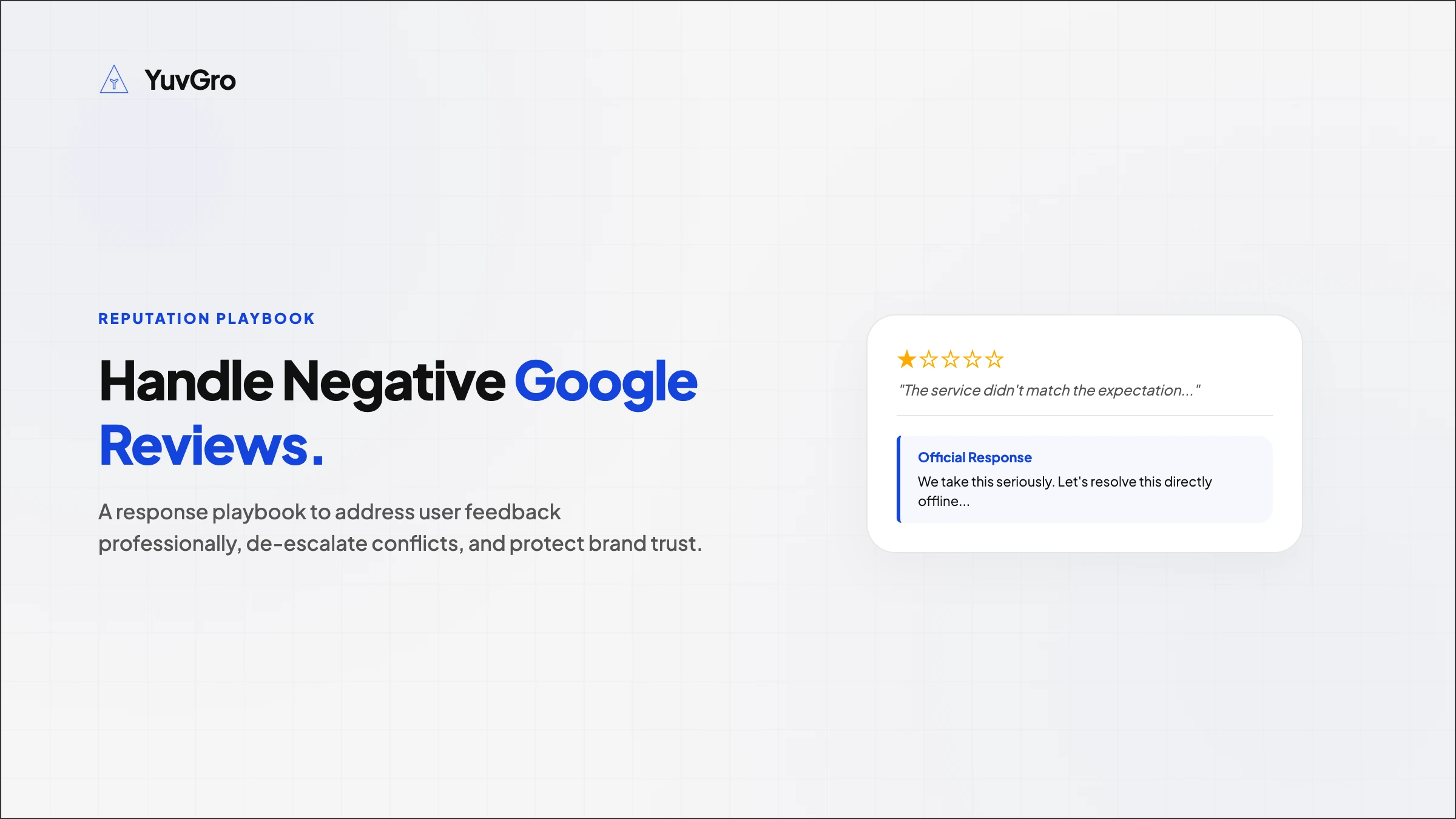 How to handle negative Google reviews